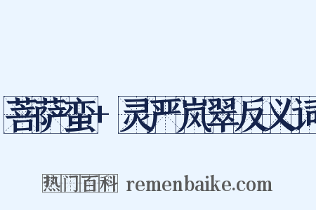 菩萨蛮+灵严岚翠反义词是什么意思的图片